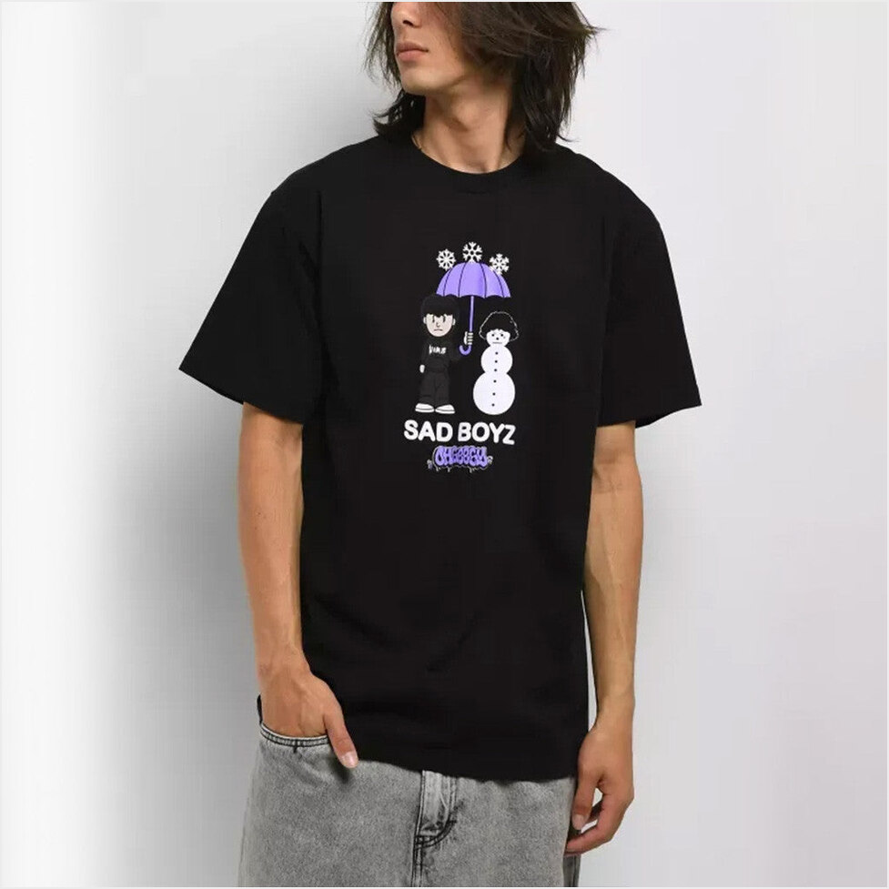 Sad Boyz AOTXBOYZ Snowman Black T-Shirt Junior H Sad Boyz Merch Birthday Gifts For Friends