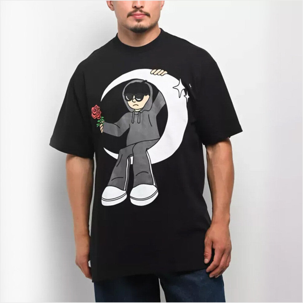 Sad Boyz Half Moon Black T-Shirt Junior H Sad Boyz Merch Best Birthday Gifts For Best Friend