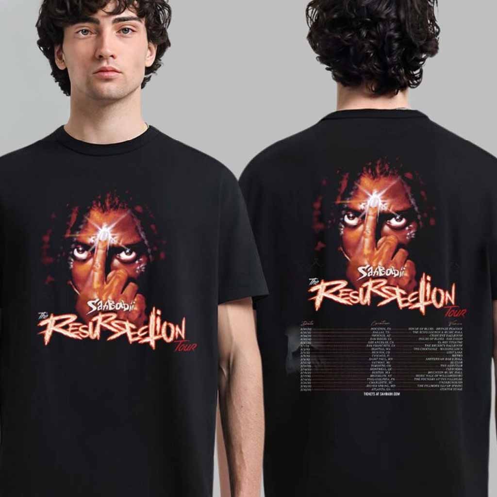 SahBabii The Resurrection Tour 2025 Schedule Tour Dates T-Shirt SahBabii Merch Gift Ideas Fans