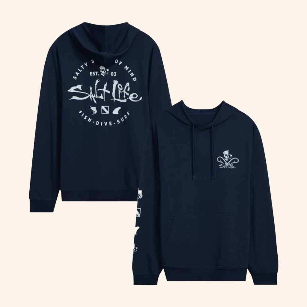 Salt Life Merch Iconic Badge Hoodie Gift Ideas For Fishing Enthusiasts