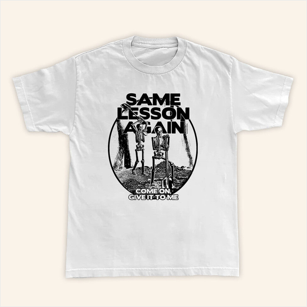 Same Lesson Again Thick Skull T-Shirt Paramore Merch BFF Birthday Gifts Christmas Presents