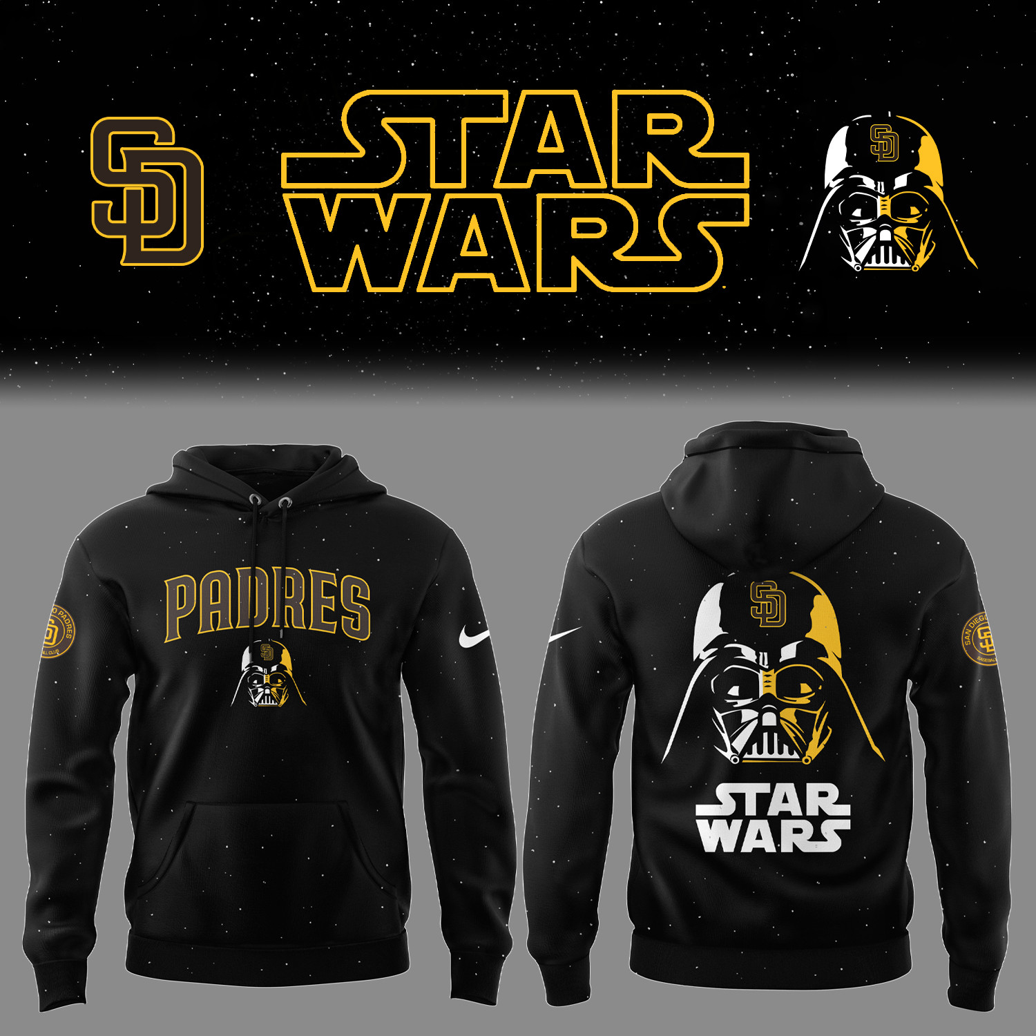 San Diego Baseball 2025 X Star Wars Hoodie Presents For Star Wars Fans