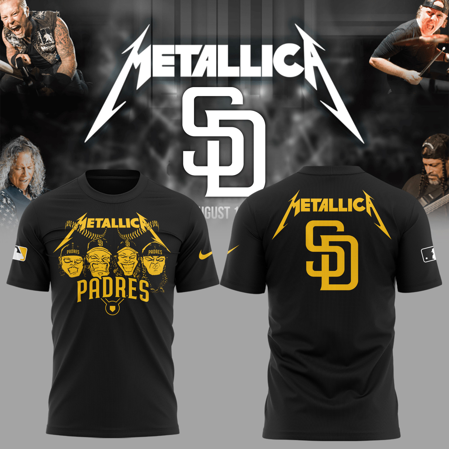 San Diego Baseball Metallica Night T-shirt Unique Merch Gifts For Baseball Fans