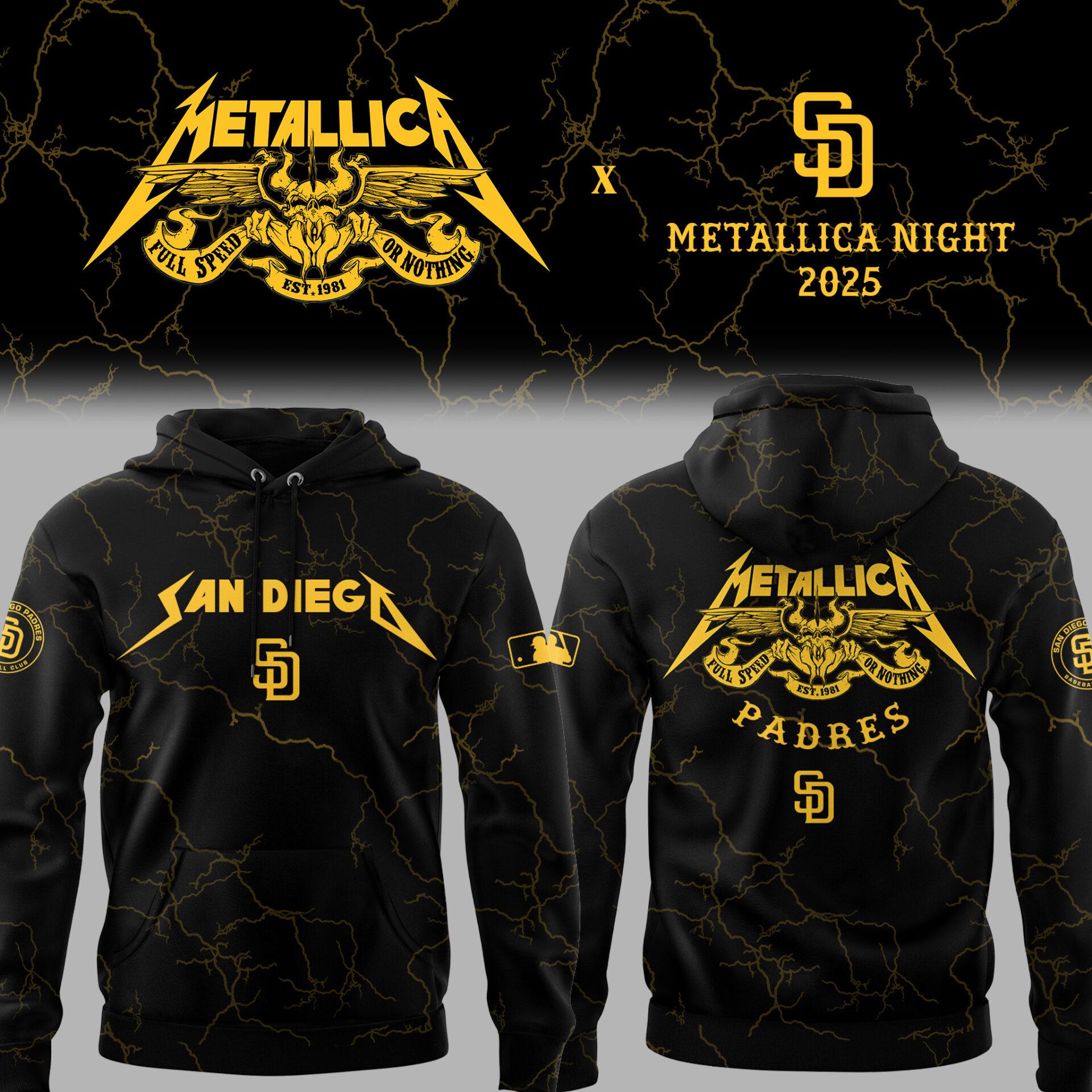 San Diego Baseball Mtlc Night Black Hoodie Baseball Anthusiasts Gift