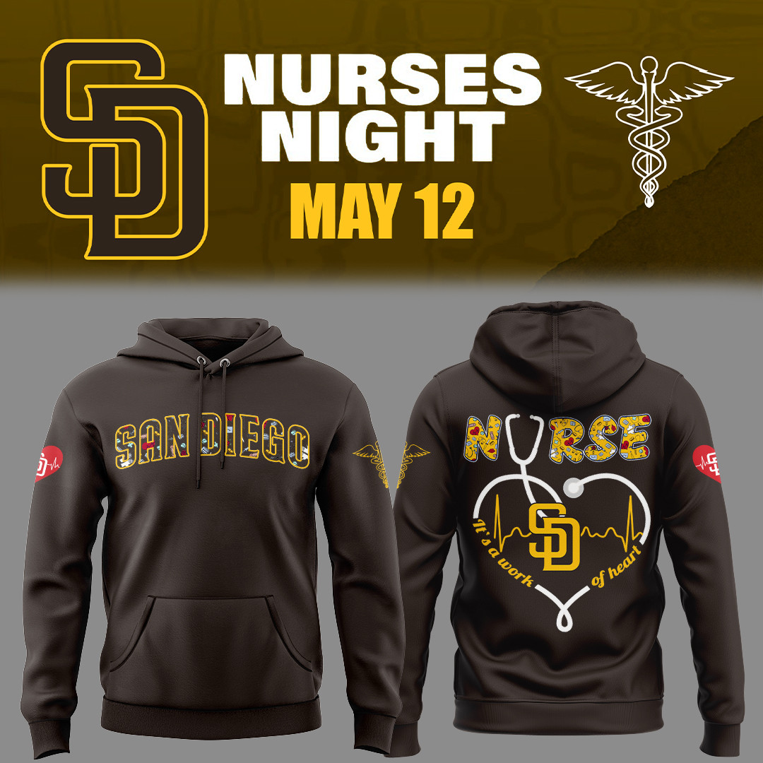 San Diego Baseball Nurses Night Hoodie Cool Merch Presents For Baseball Fans