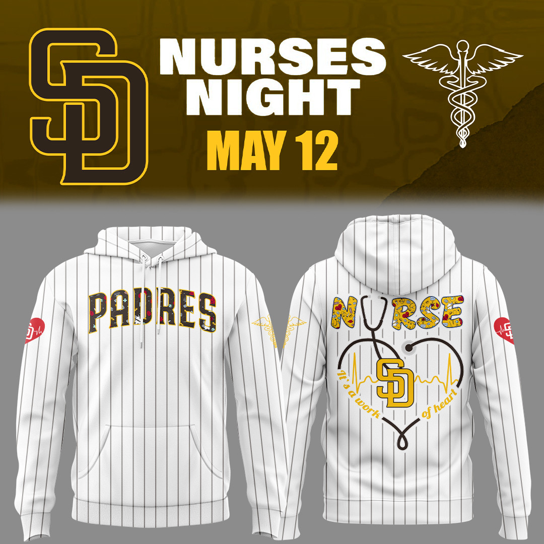 San Diego Baseball Nurses Night Hoodie Presents For Baseball Fans