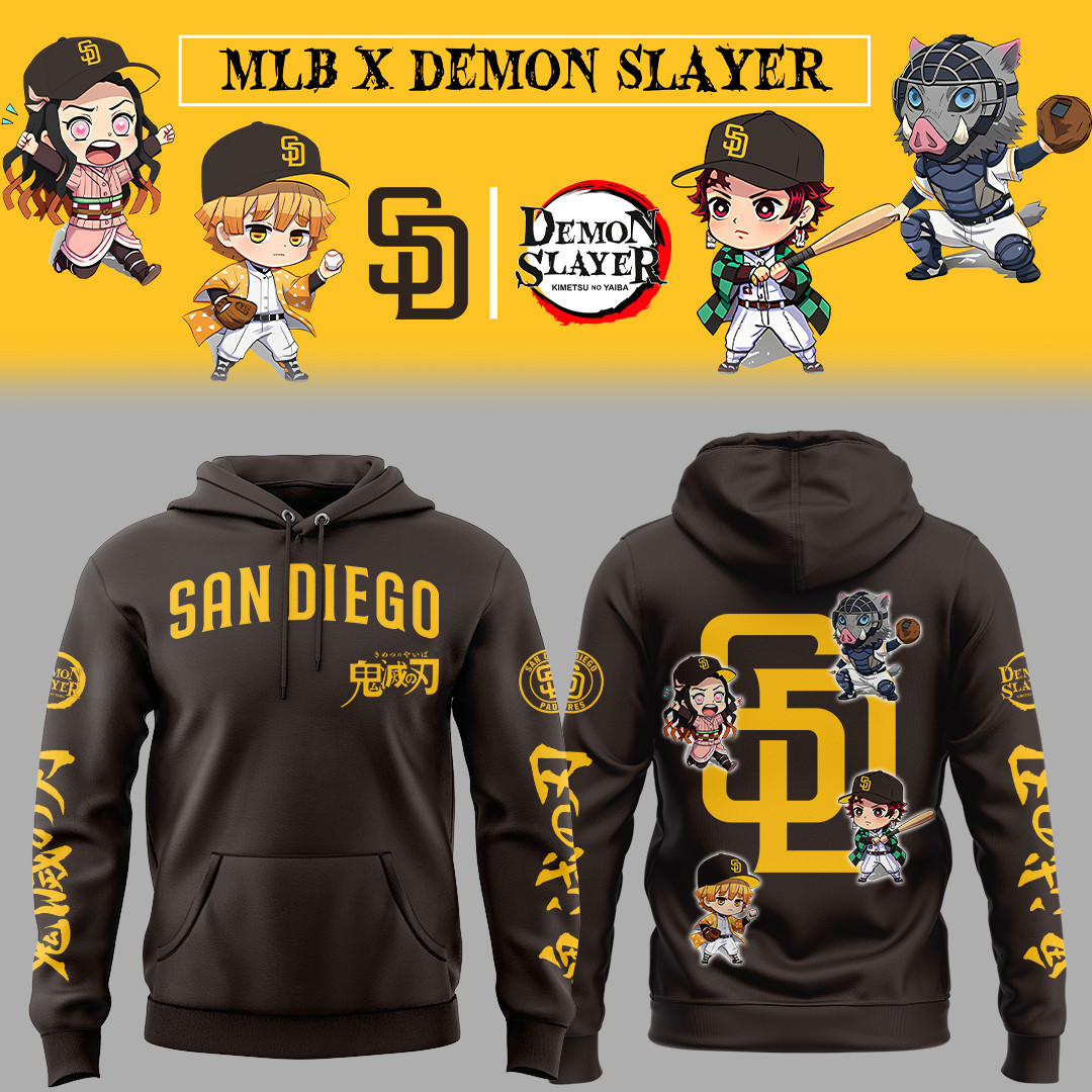 San Diego MLB X Demon Slayer 2025 Hoodie Baseball Coach Gift Ideas