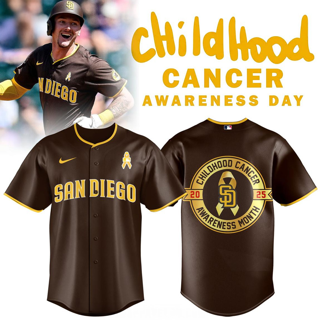 San Diego Padres Childhood Cancer Awareness Jersey Padres Merch Baseball Lover Gift Ideas