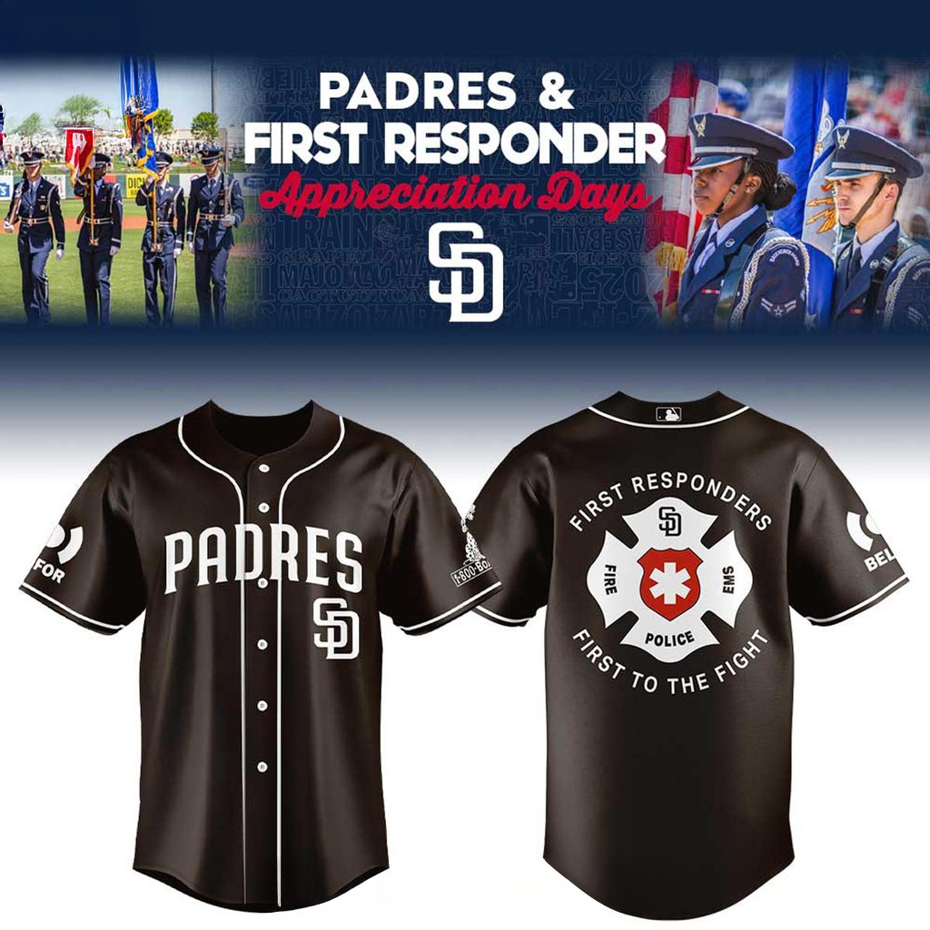 San Diego Padres First Responders Day Jersey Padres Merch Gift Ideas For Baseball Fans