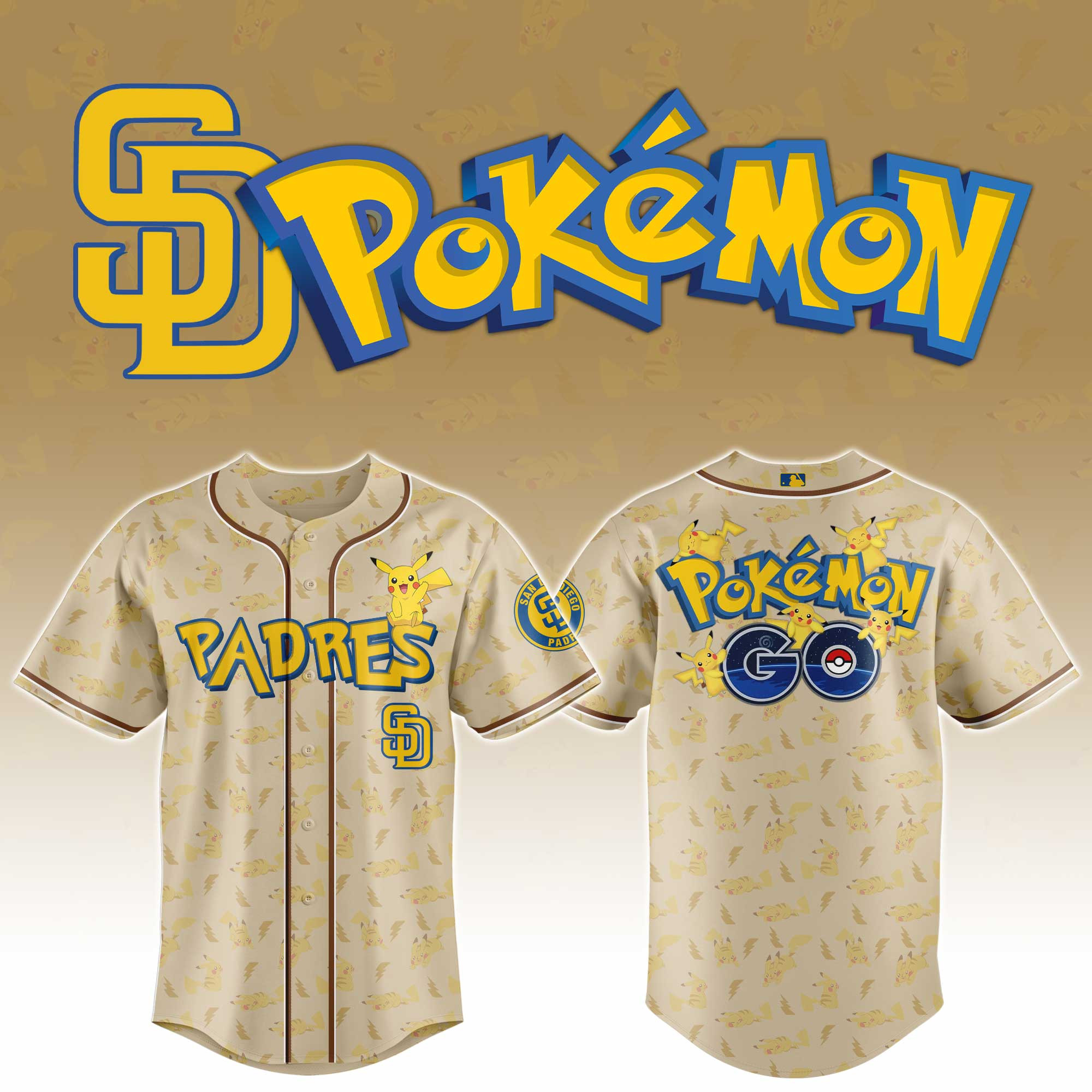 San Diego Padres Mlb X Pokemon Go Master Baseball Jersey For Fans