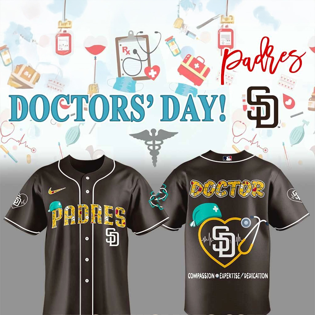 San Diego Padres National Doctors Day Jersey Padres Merch Best Gifts For Baseball Lovers