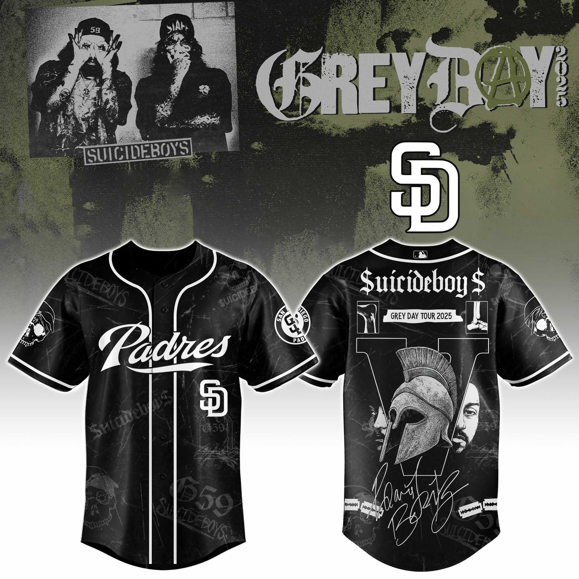 San Diego Padres X Suicideboys G59 Baseball Jersey 2025 Gift For Baseball Fans