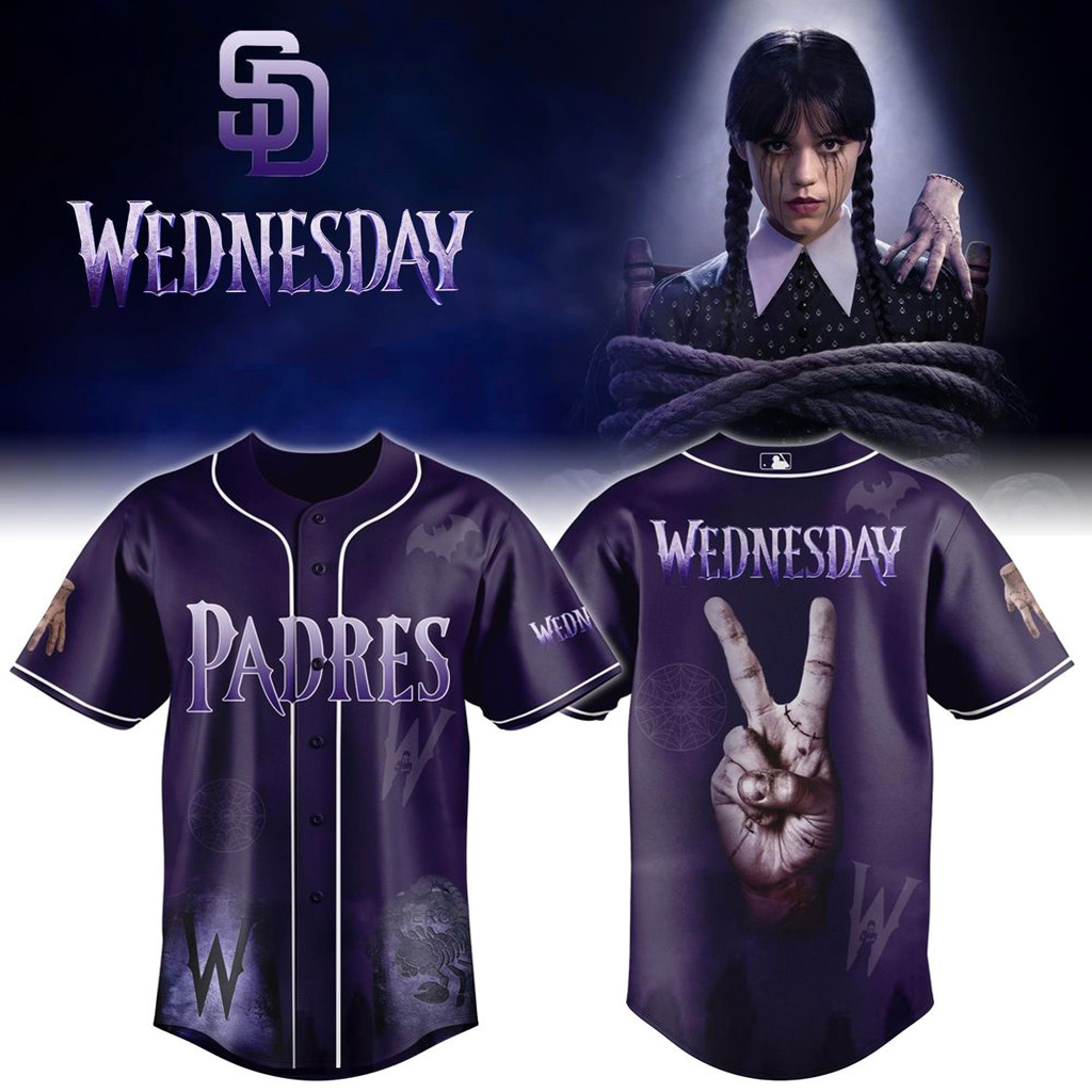 San Diego Padres X Wednesday Season 2 Jersey San Diego Padres Merch Gifts For Girlfriend