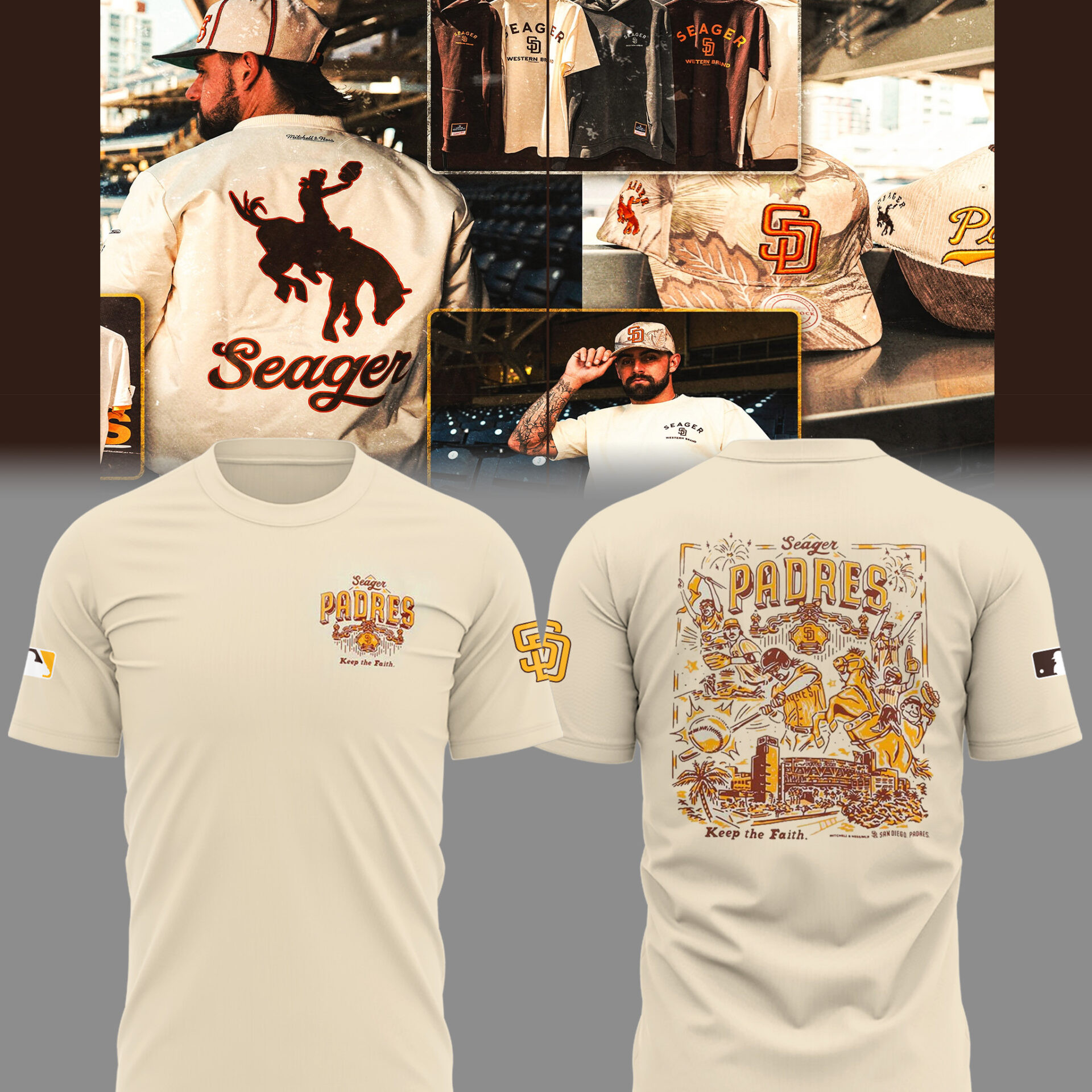 San Diego X Seager Padres Baseball T-shirt Gift Ideas For Baseball Players