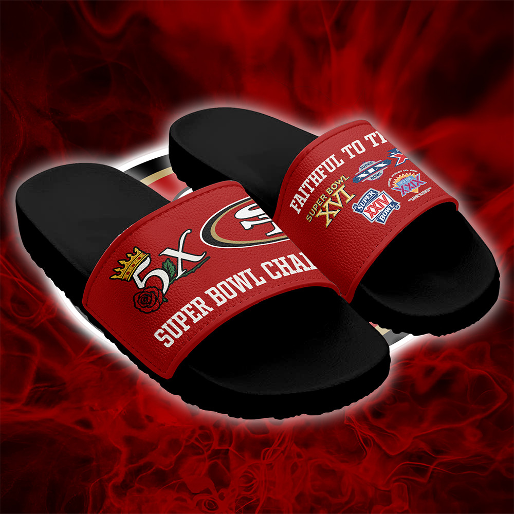 San Francisco 49ers Slide Sandals Presents For Football Lovers