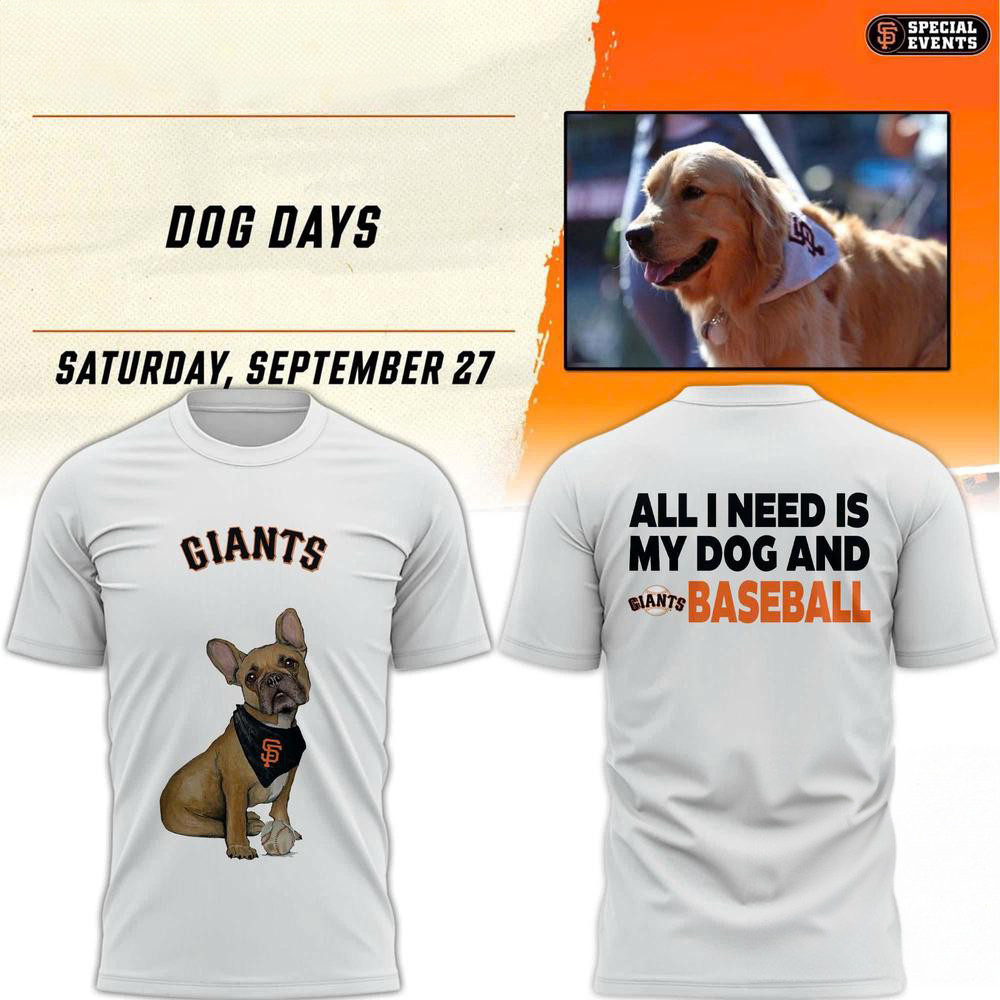 San Francisco Giants Dog Days French Bulldog T Shirt Unique Gifts For Baseball Fans