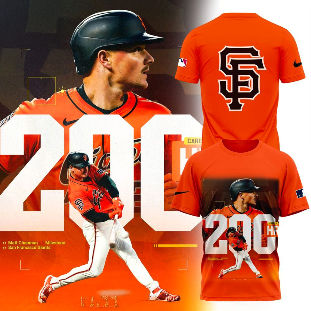 San Francisco Giants Matt Chapman 200 Hr Milestone T-Shirt Giants Merch Gifts For Fan