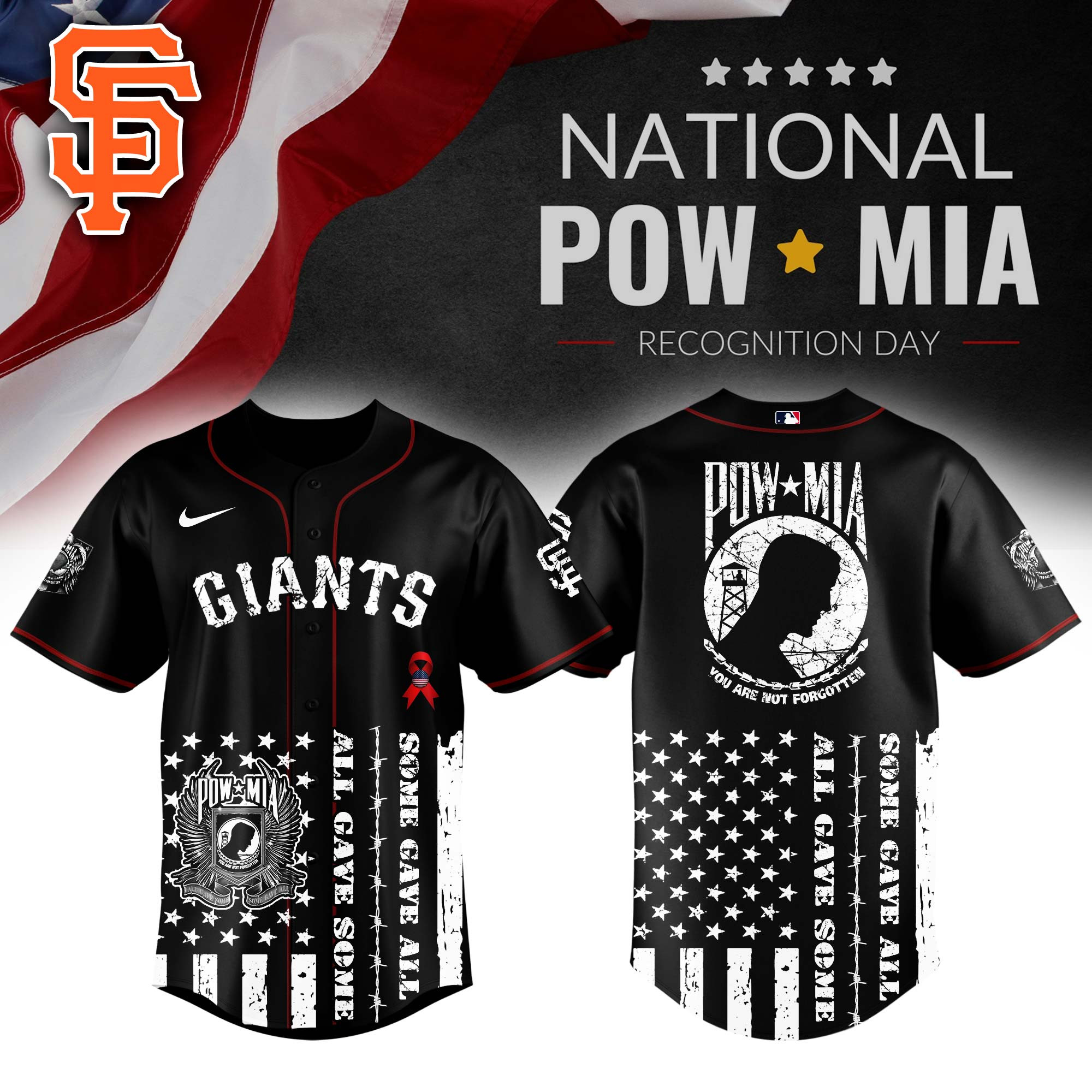 San Francisco Giants Mlb X National Powmia Recognition Day Baseball Jersey For Fans