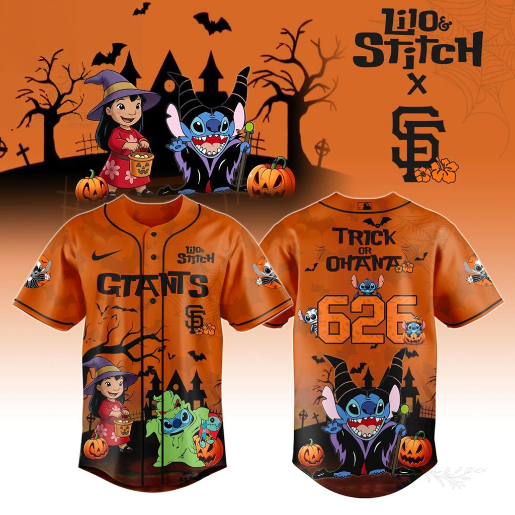 San Francisco Giants X 626 Lilo Stitch Trick Or Treat Jersey Giants Merch Halloween Gifts