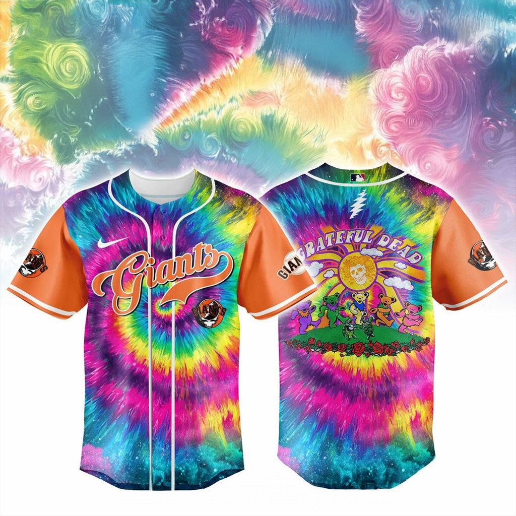 San Francisco Giants x Grateful Dead Night Special Baseball Jersey Giants Merch Gifts For Fans