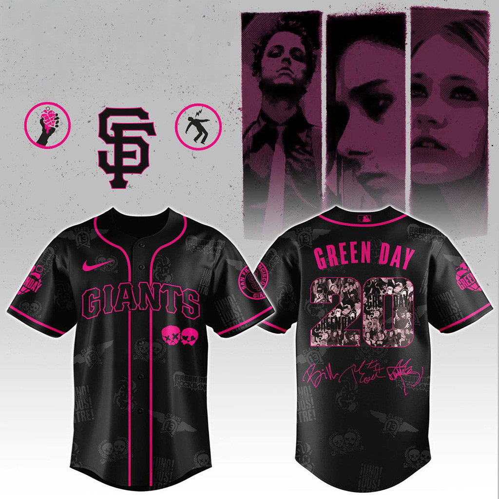 San Francisco Giants X Green Day 20 Years Of American Idiot 2025 Jersey