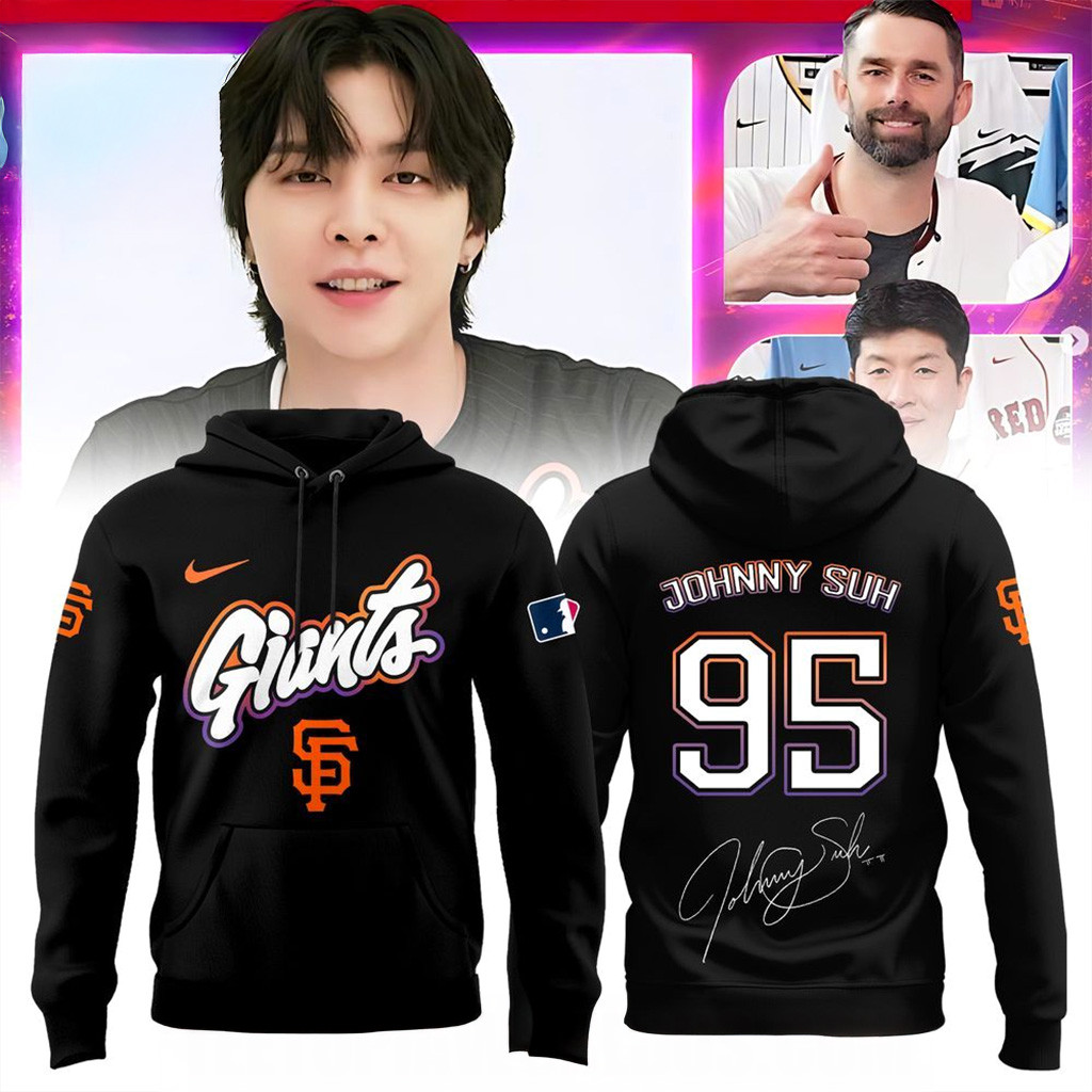 San Francisco Giants X K-Pop Johnny Suh Hoodie San Francisco Giants Merch Gifts For Her