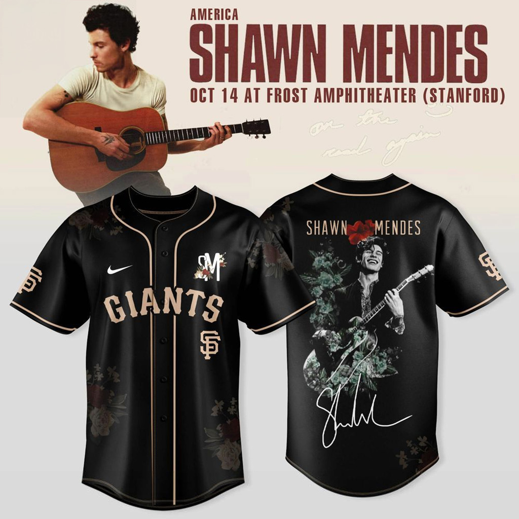San Francisco Giants X Shawn Mendes On The Road Again Tour Jersey Giants Merch Gift For Fans