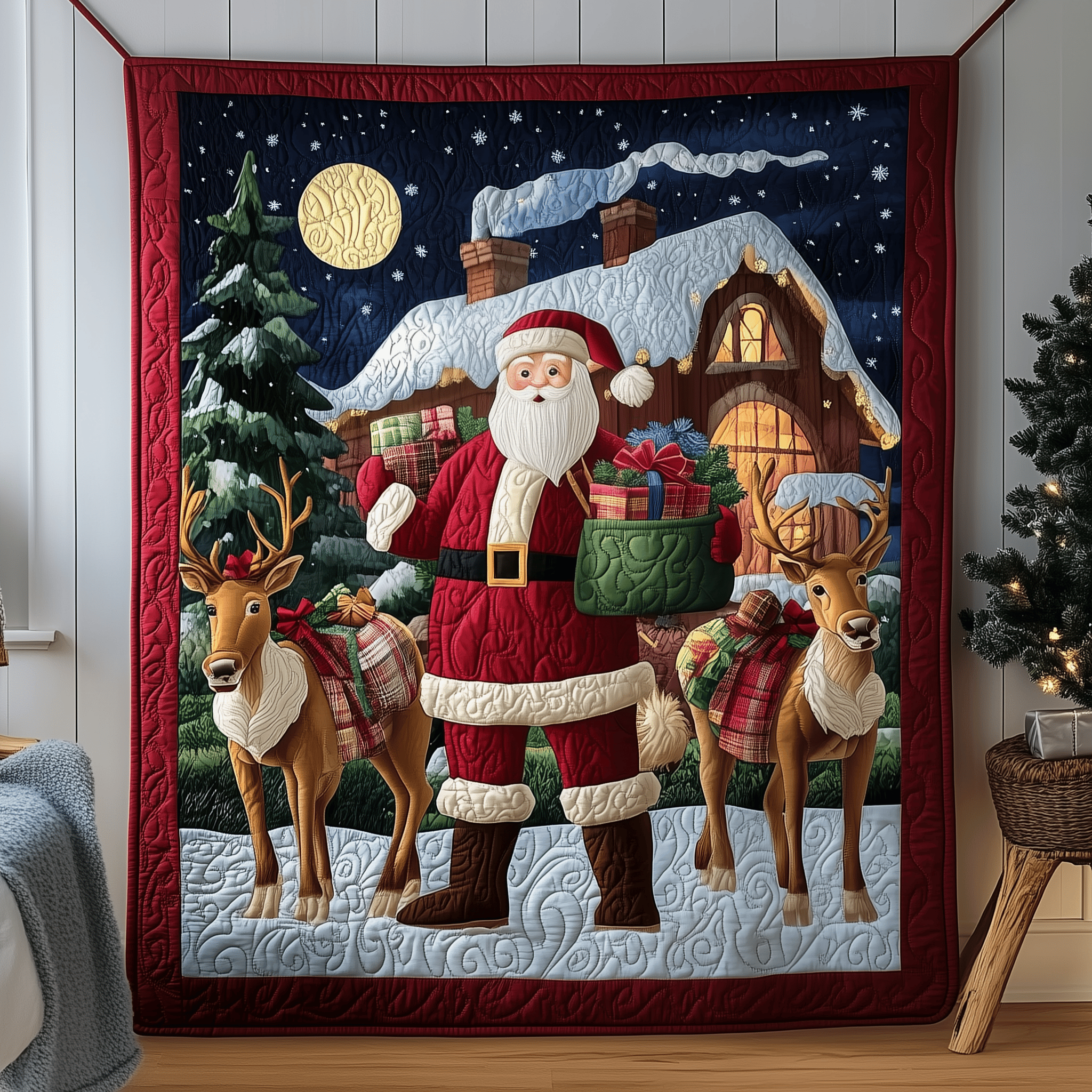 Santa Claus Quilted Blanket Best Secret Santa Gifts