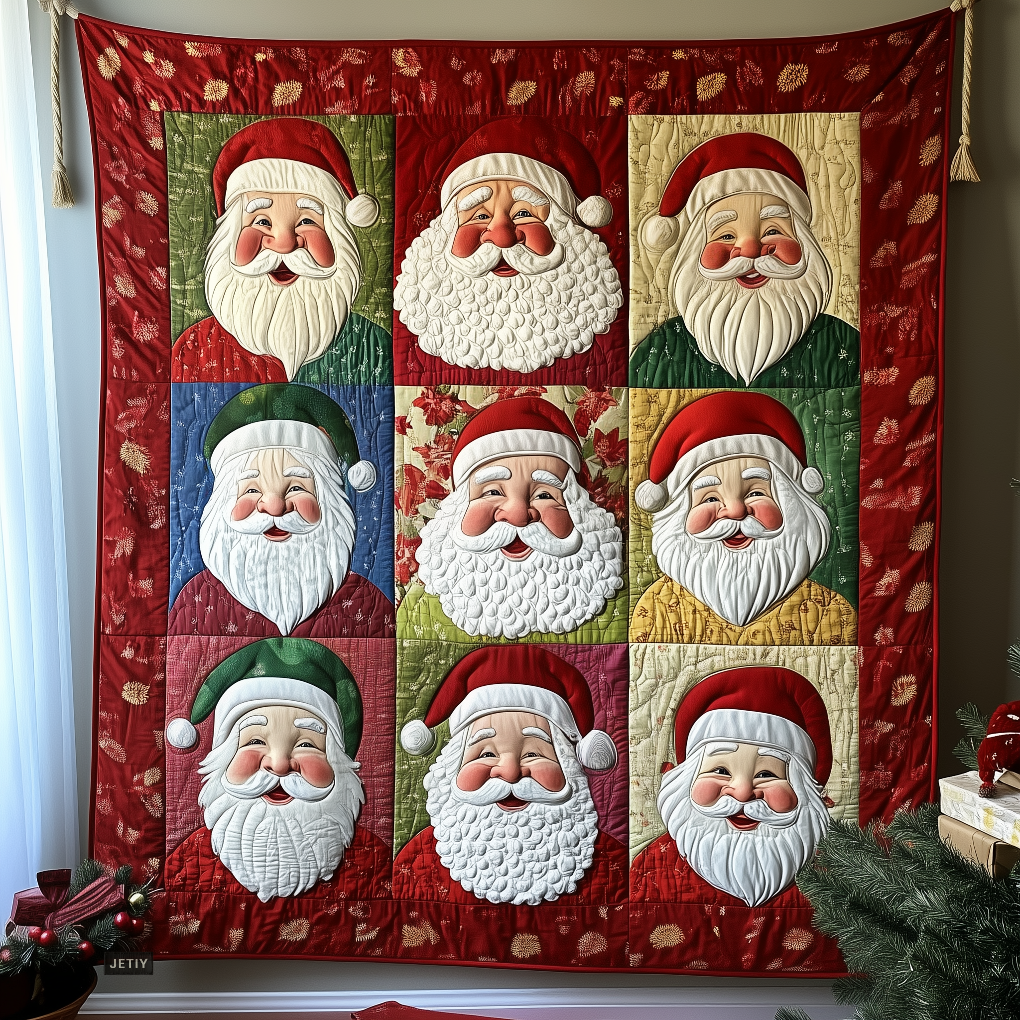Santa Claus Quilted Blanket Funny Secret Santa Gifts