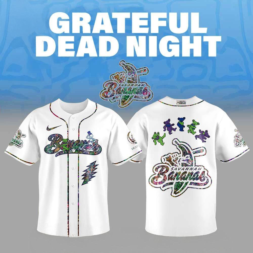 Savannah Bananas Grateful Dead Night Jersey Savannah Bananas Merch Gifts For Him
