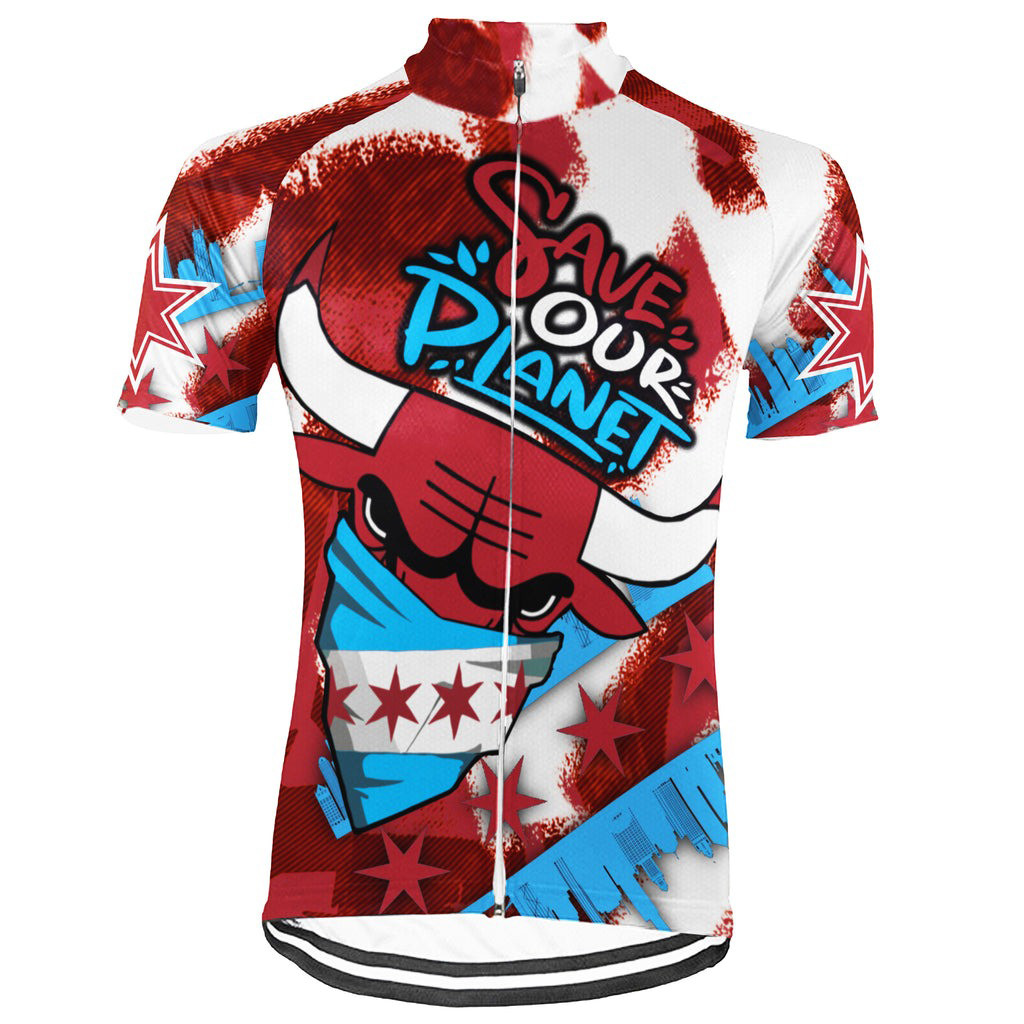 Save Our Planet Short Sleeve Cycling Jersey For Men And Women Gifts For Bike Enthusiasts