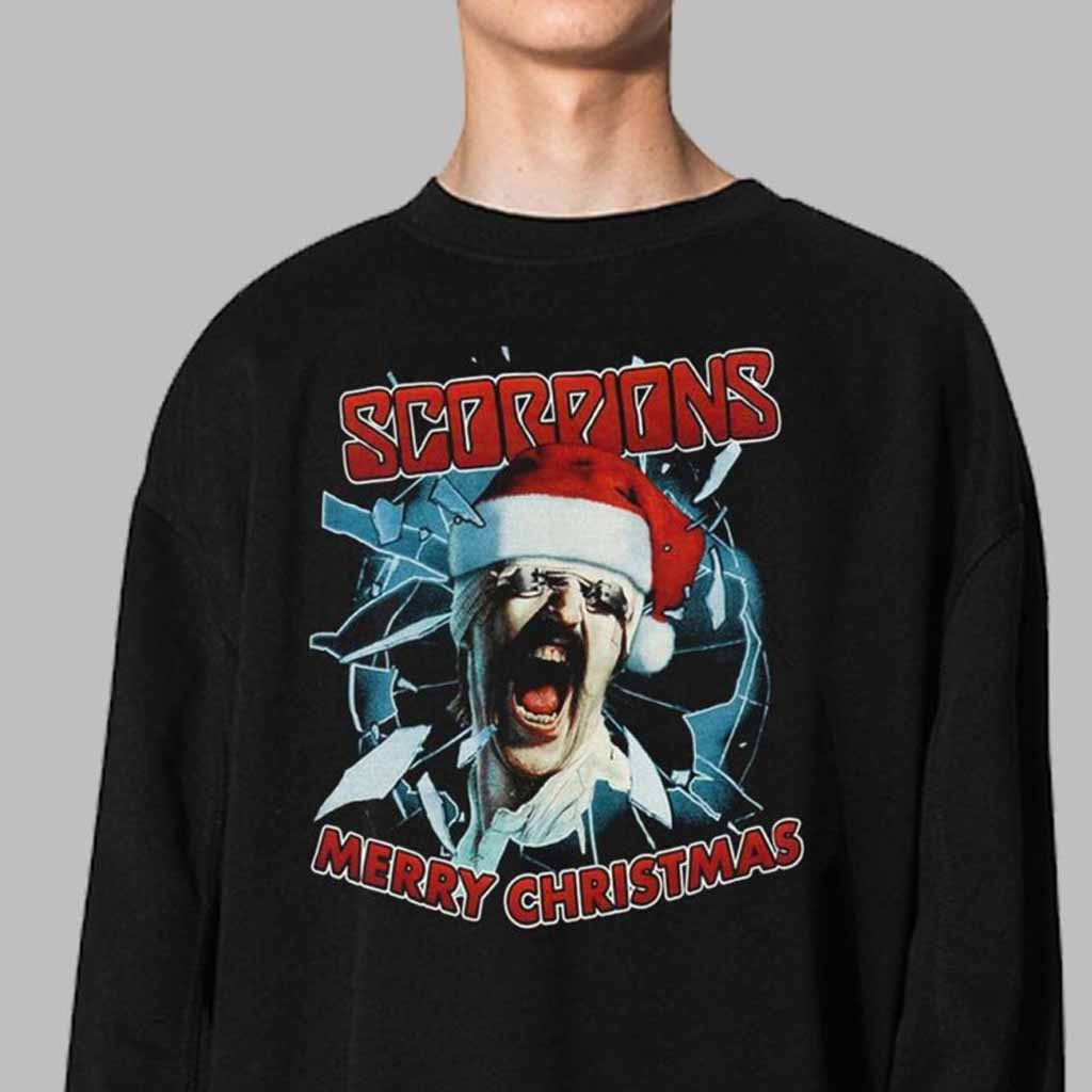 Scorpions Blackout Christmas Merry Christmas Holiday Sweatshirt Scorpions Merch Gifts For Fans