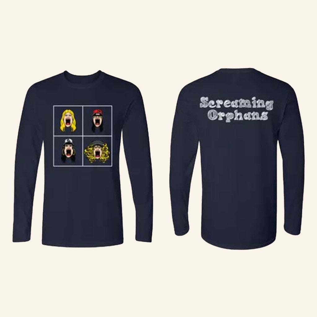 Screaming Orphans Merch 4 Heads Long Sleeve Shirt Gifts For Father