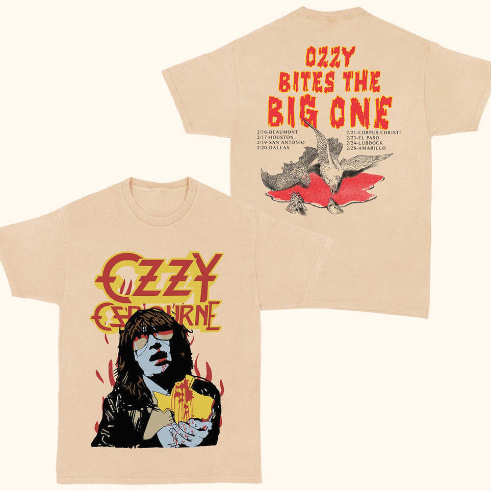 Screen Stars Merch Ozzy Bites The Big One T-Shirt Gifts For Friends Birthday Gifts For Him