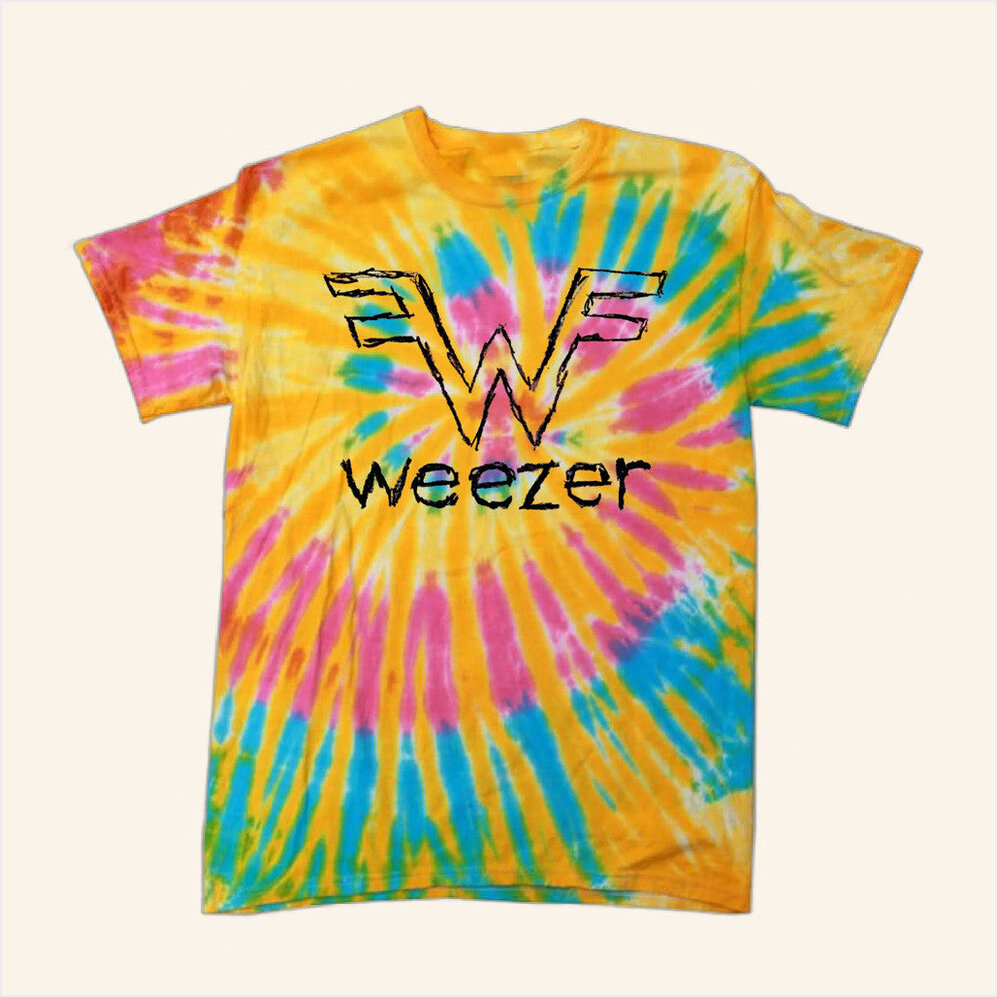 Scribbles Logo Tie Dye Shirt Weezer Merch Best Friend Birthday Gifts Christmas Presents