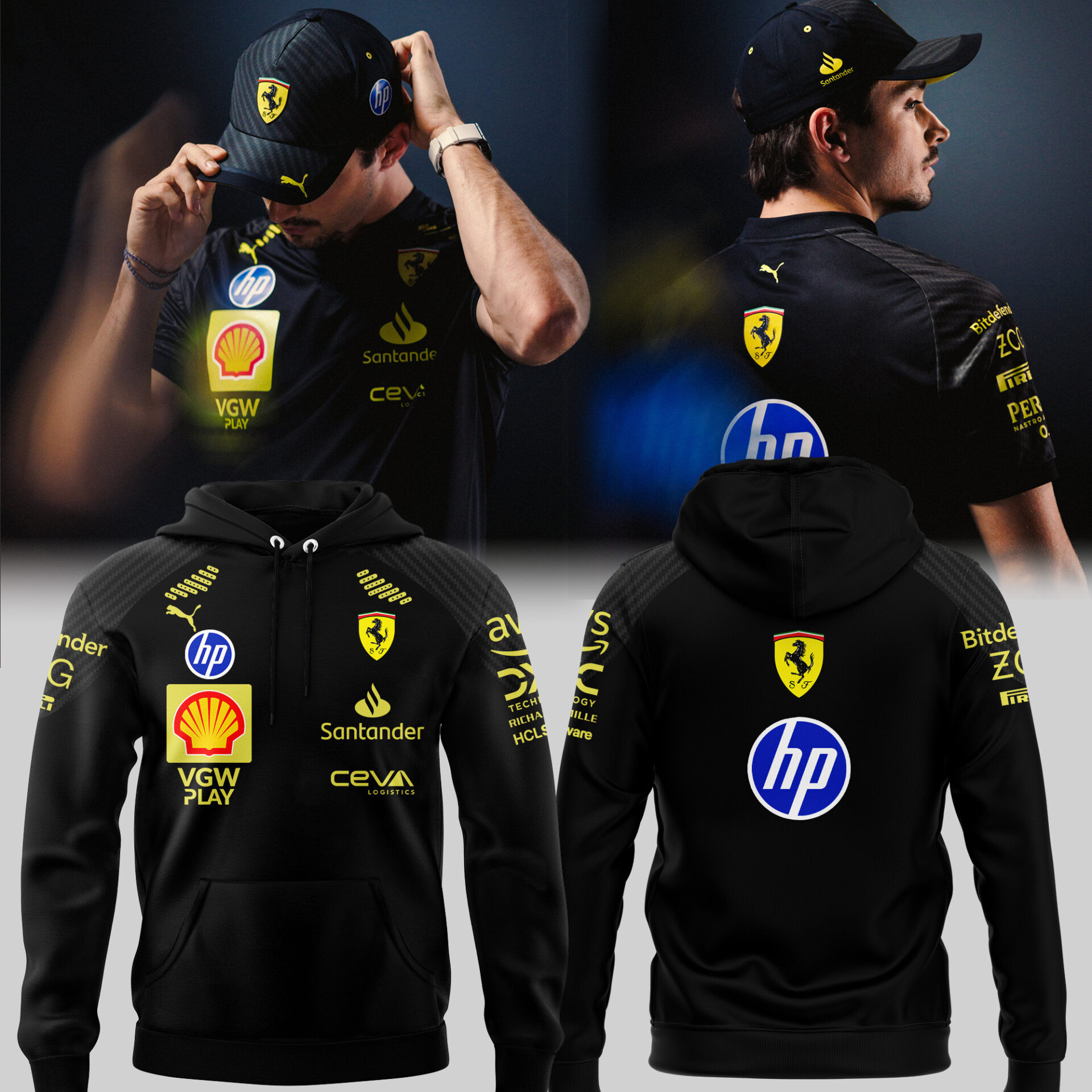 Scuderia Ferrari Merch Hoodie Edition Black Italiangp 2025 Cool Gift For F1 Merchandise USA