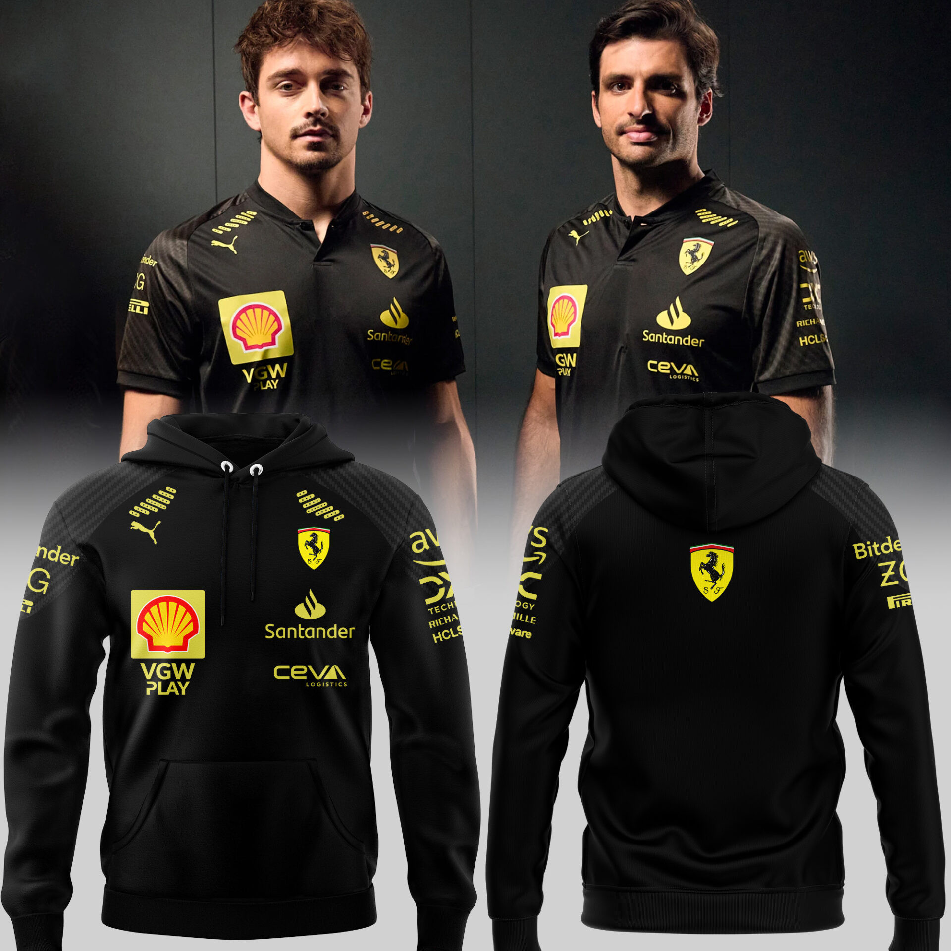 Scuderia Ferrari Merch Hoodie Monza Edition Black Italiangp 2025 Best Gift For F1 Fans