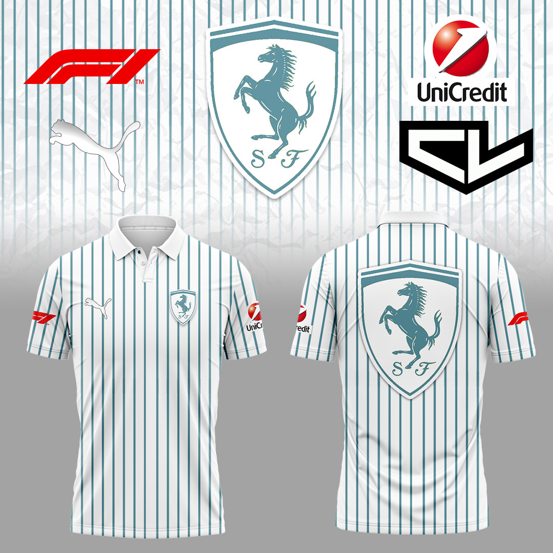 Scuderia Ferrari Merch Polo Shirt Monaco Poland Present For F1 Sport Team Fans Apparel