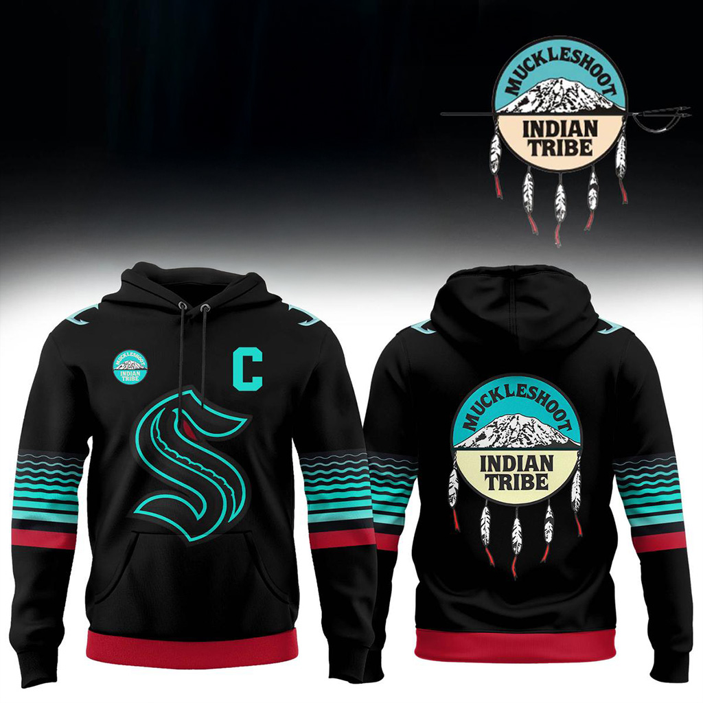 Seattle Kraken Muckleshoot Indian Tribe Hoodie Seattle Kraken Merch Ice Hockey Gift Ideas