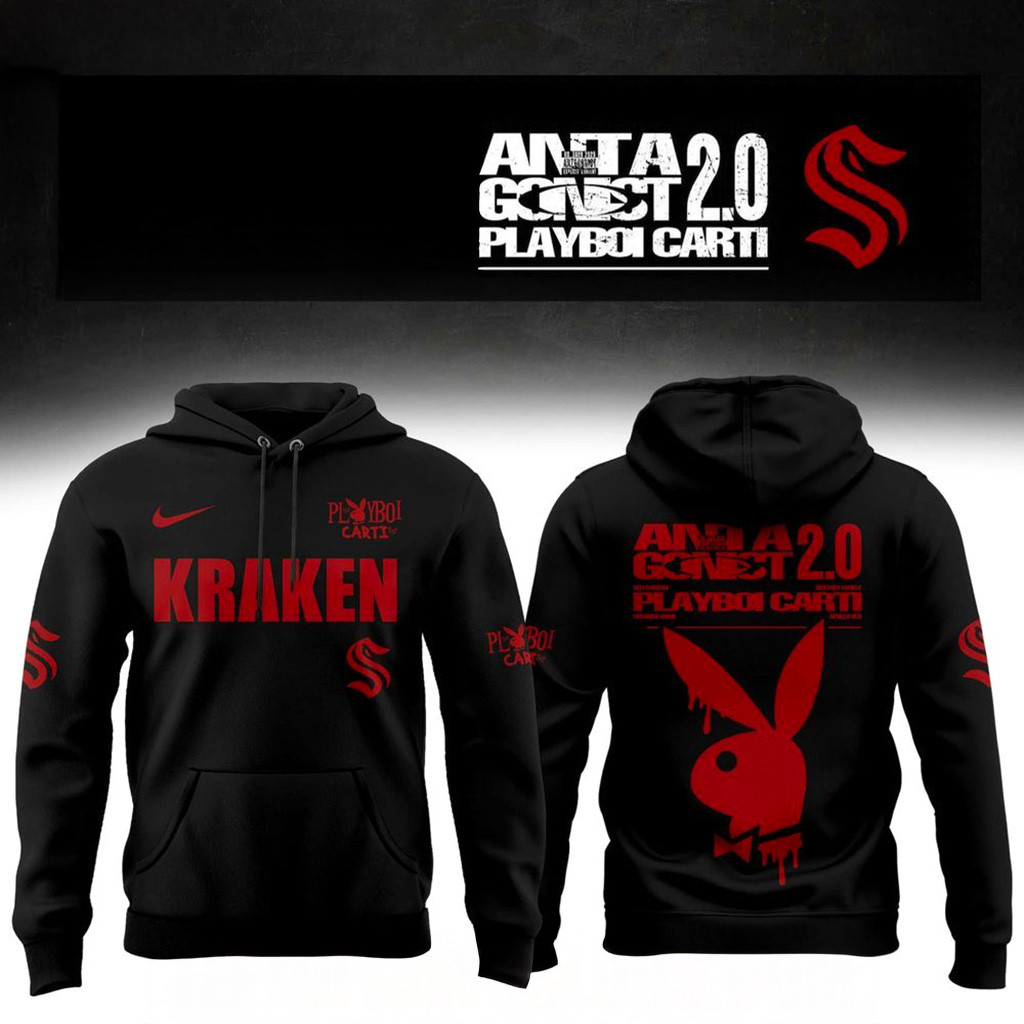 Seattle Kraken Playboi Carti Antagonist Tour 2025 Hoodie Seattle Kraken Merch Fans Gifts