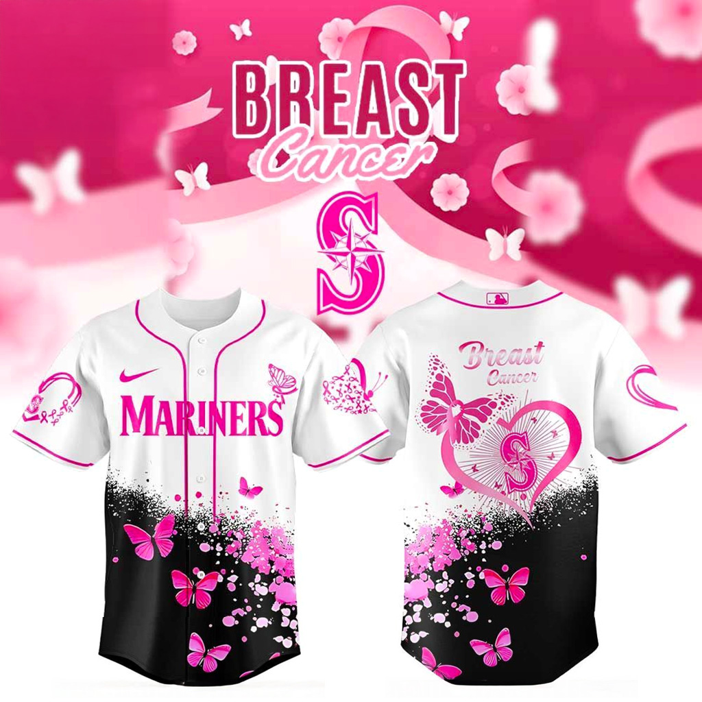 Seattle Mariners Breast Cancer 2025 Jersey Seattle Mariners Merch Presents For Baseball Lovers