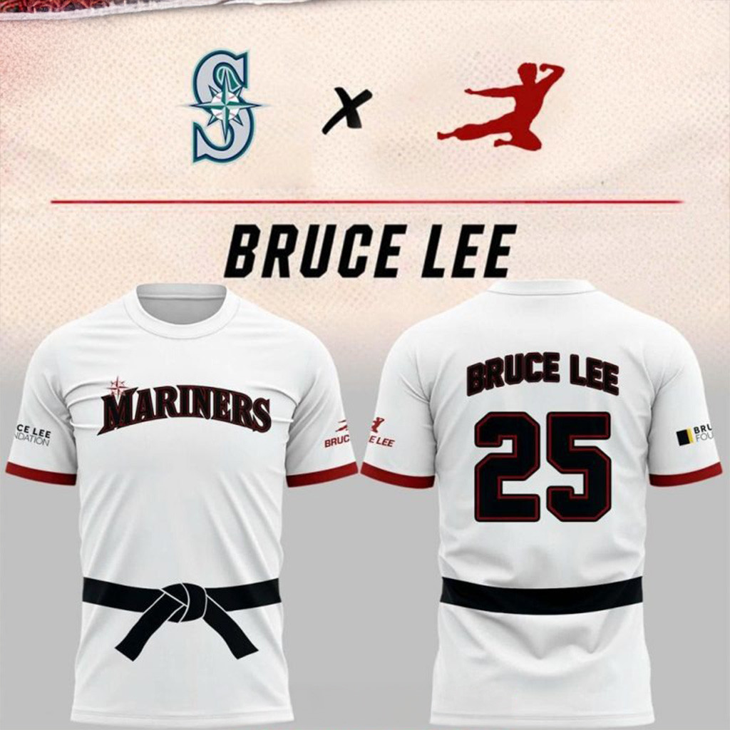 Seattle Mariners Bruce Lee Night T-Shirt Seattle Mariners Merch Gifts For Baseball Fans