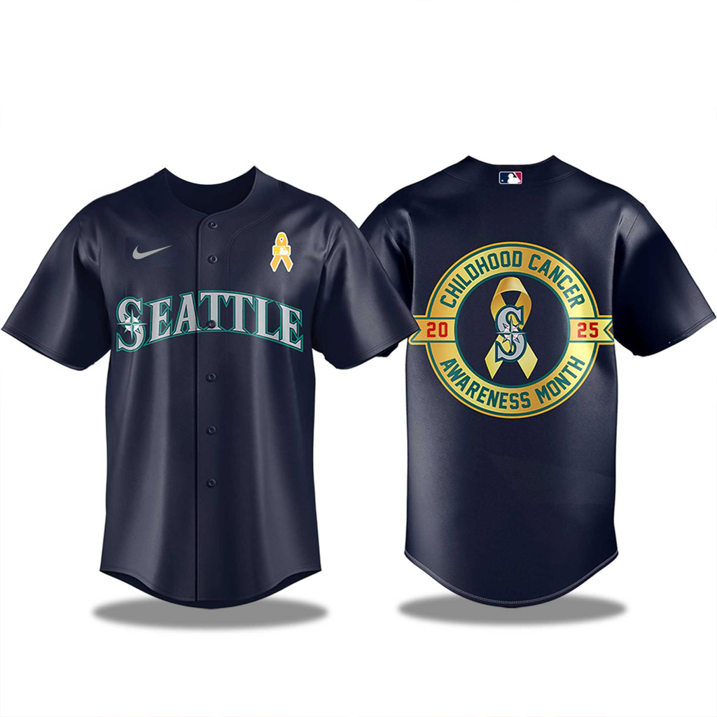 Seattle Mariners Childhood Cancer Awareness Jersey Seattle Mariners Merch Gift For Fans