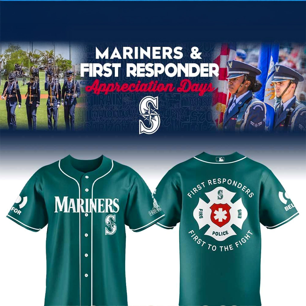 Seattle Mariners First Responders Day Jersey Seattle Mariners Merch Gifts For Baseball Fans