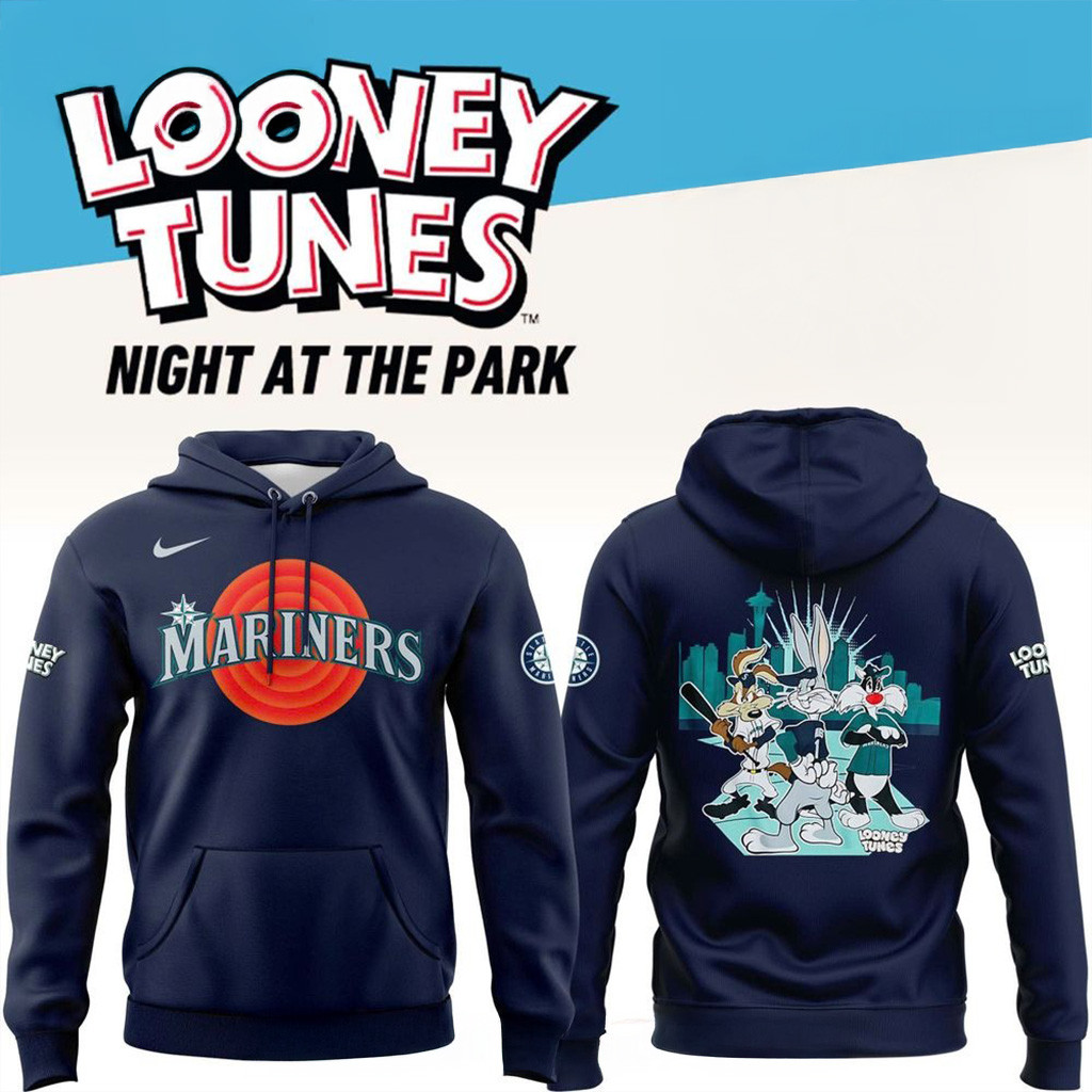 Seattle Mariners Looney Tunes Night At The Park 2025 Hoodie Seattle Mariners Merch For Fans