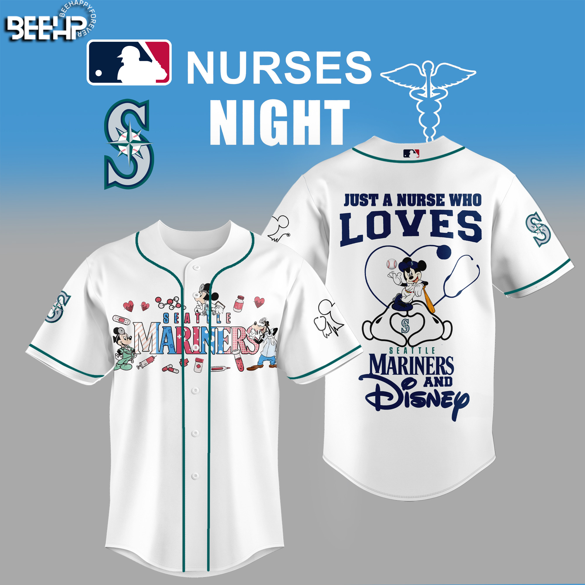 Seattle Mariners Mickey Mouse Just A Nurse Who Loves Special Edition 2025 Jersey Gift For Fans
