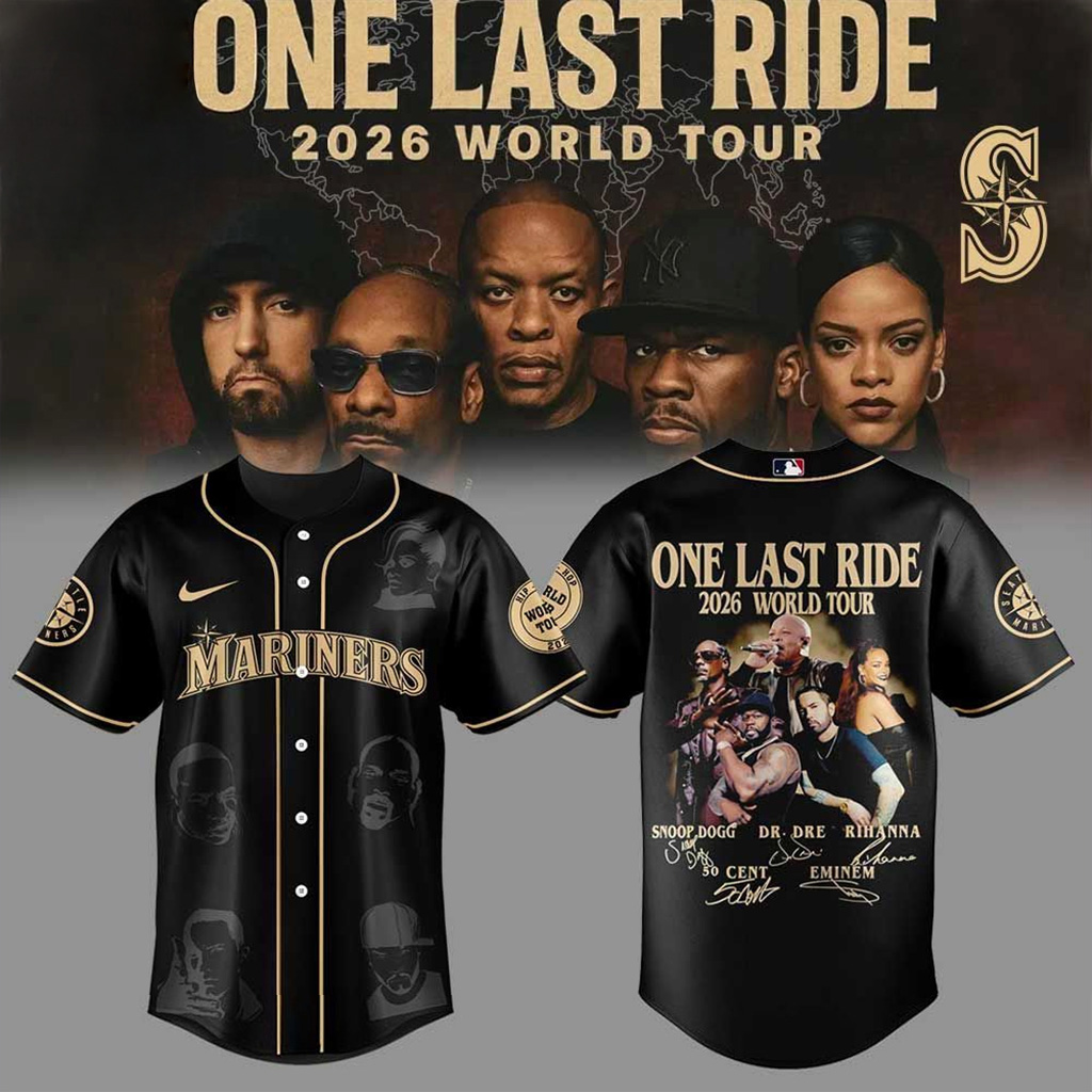 Seattle Mariners One Last Ride 2026 World Tour Jersey Seattle Mariners Merch Fan Gifts