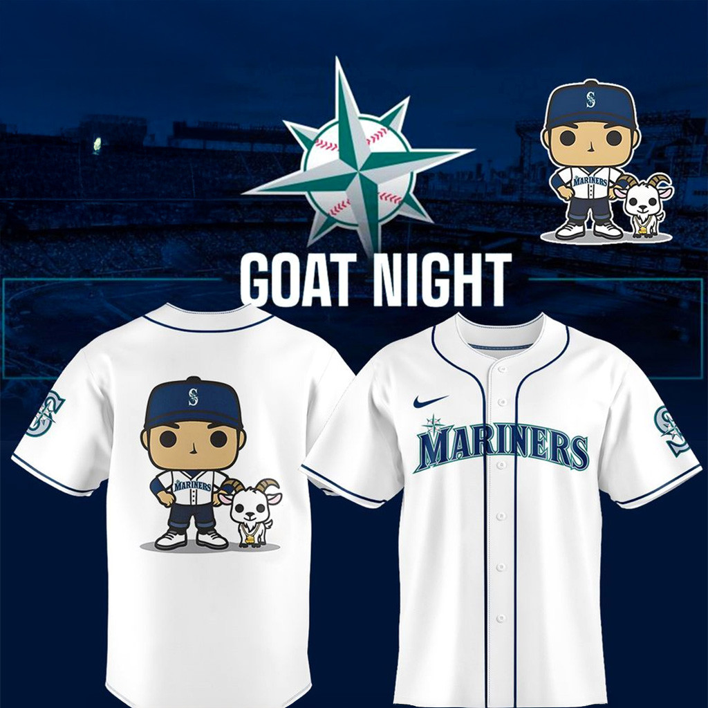 Seattle Mariners X Goat Night Jersey Seattle Mariners Merch Gifts For Baseball Fan