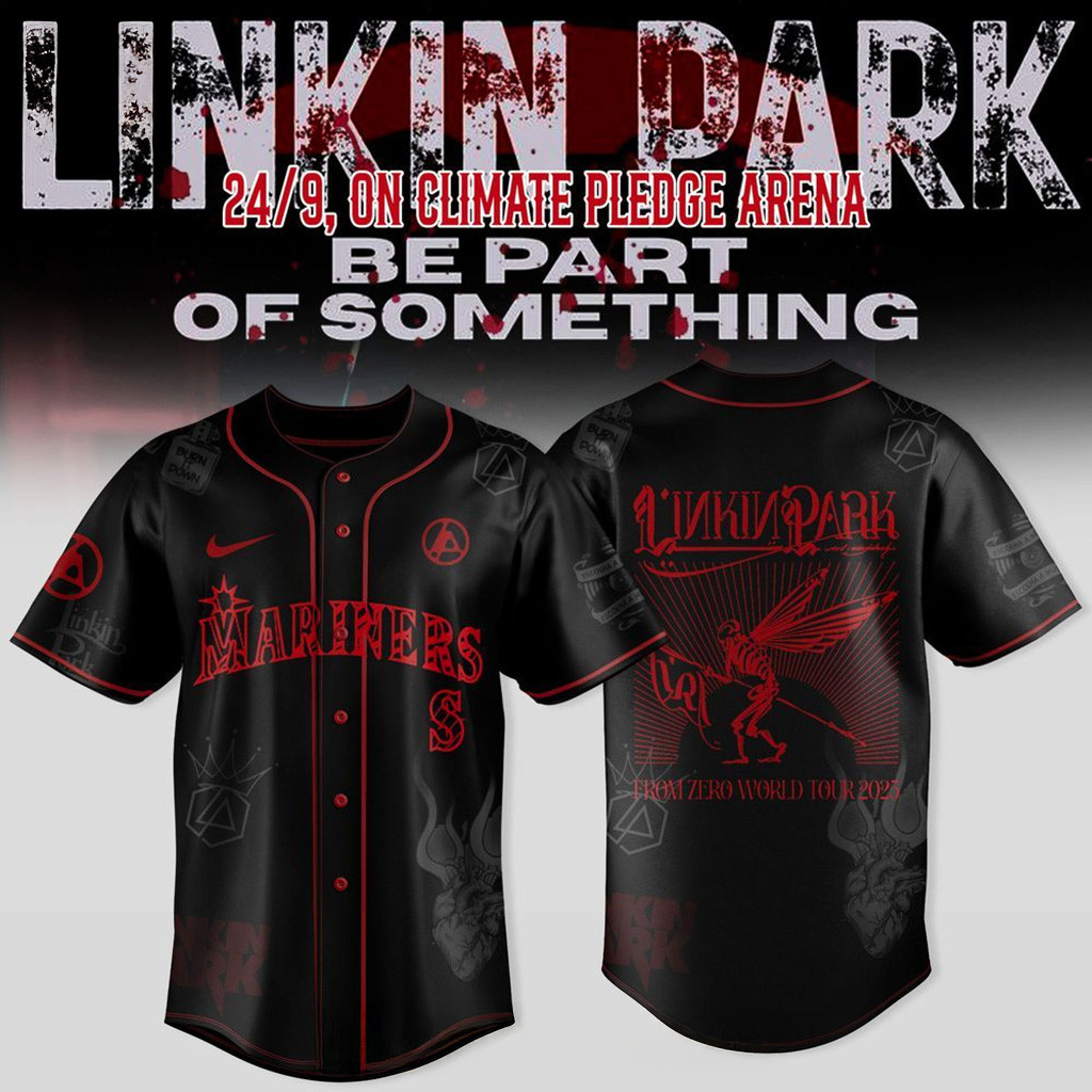 Seattle Mariners X Linkin Park From Zero World Tour 2025 Jersey Seattle Mariners Merch
