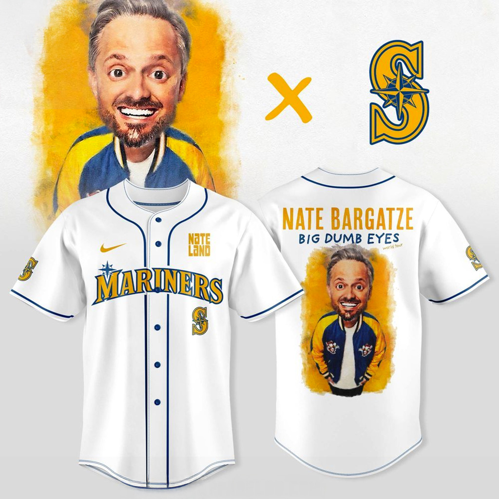 Seattle Mariners X Nate Bargatze Big Dumb Eyes World Tour Jersey Seattle Mariners Merch